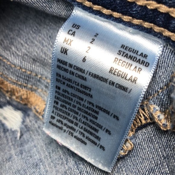 STRETCH AMERICAN EAGLE SUPER HIGH RISE DENIM JEGGINGS 2/26x28 🦅 - Picture 8 of 12